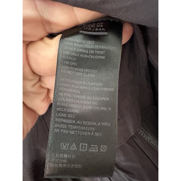 Free People Layered Ruffled Mixed-Media Boho/Chic Jacket XS Gray Utilitarian - Picture 15 of 16